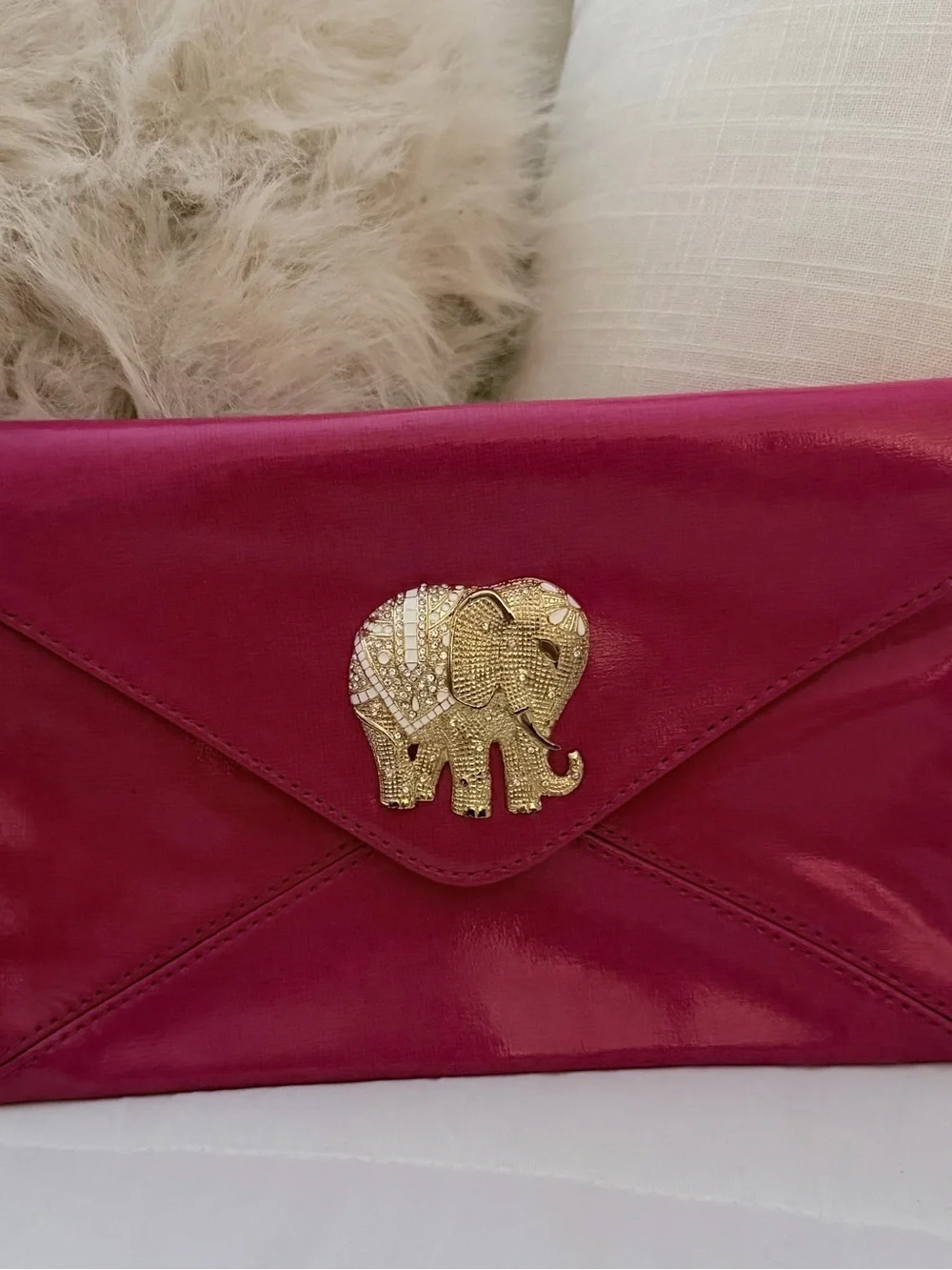 LILLY PULITZER Womens Elephant Clutch Handbag Purse